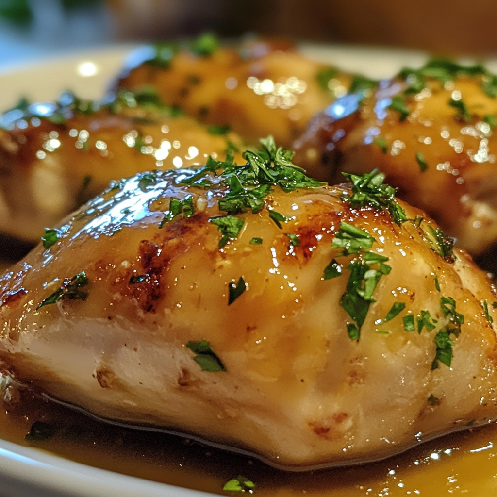 Baked Chicken with Honey Dijon Glaze