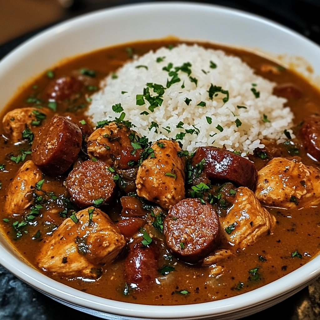 Cajun Chicken & Sausage Gumbo with Rice