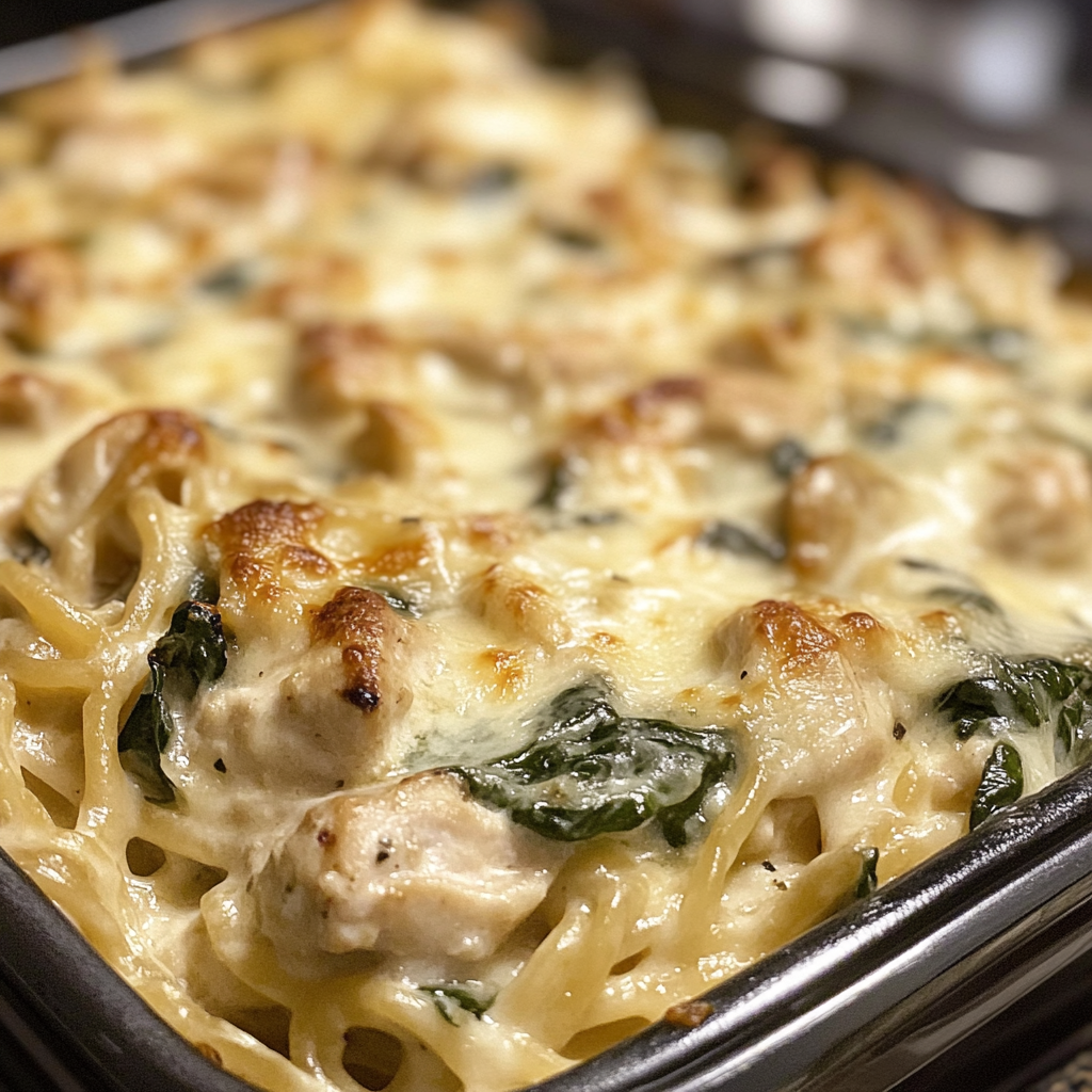 Chicken Tetrazzini with Spinach