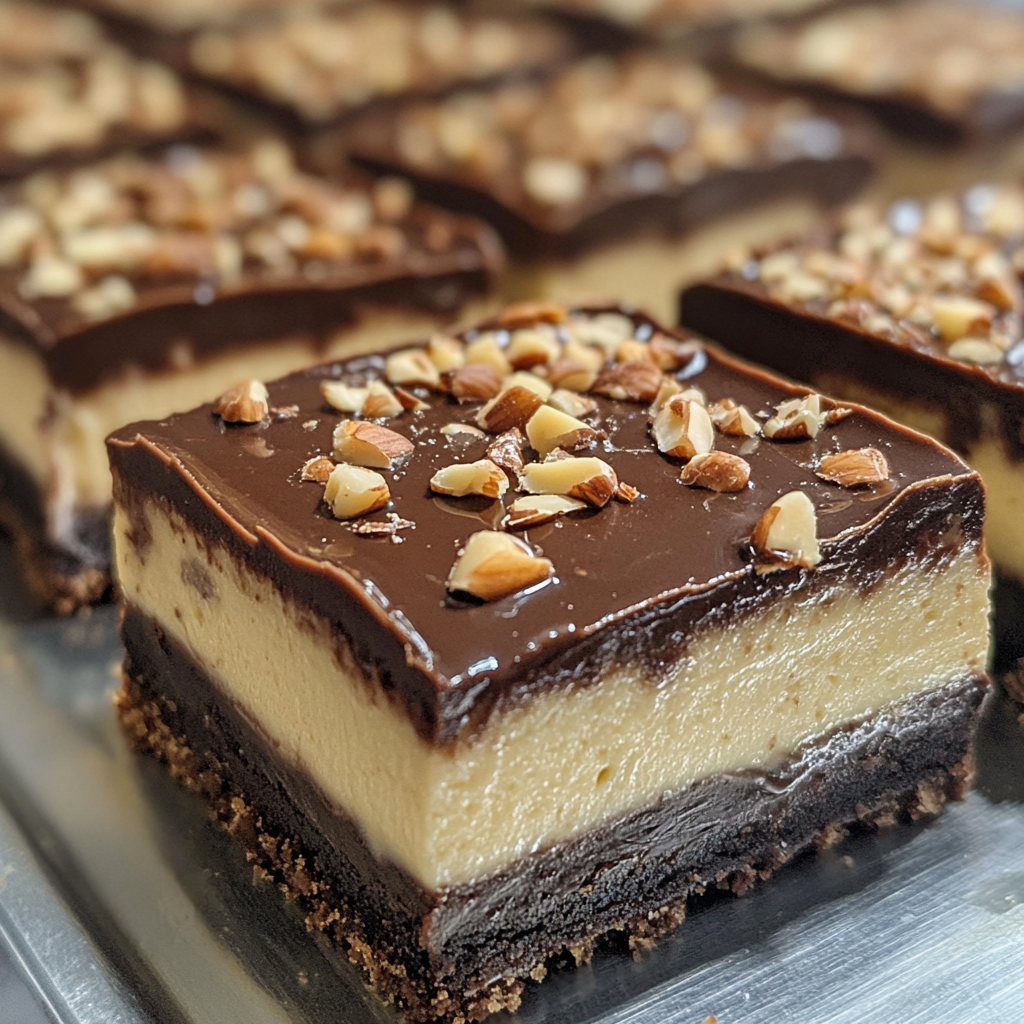 Chocolate Hazelnut Cheesecake Bars
