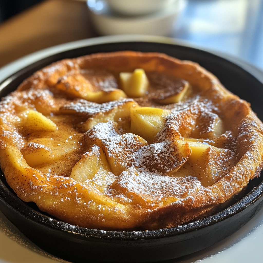 Cinnamon Apple Dutch Baby Pancake