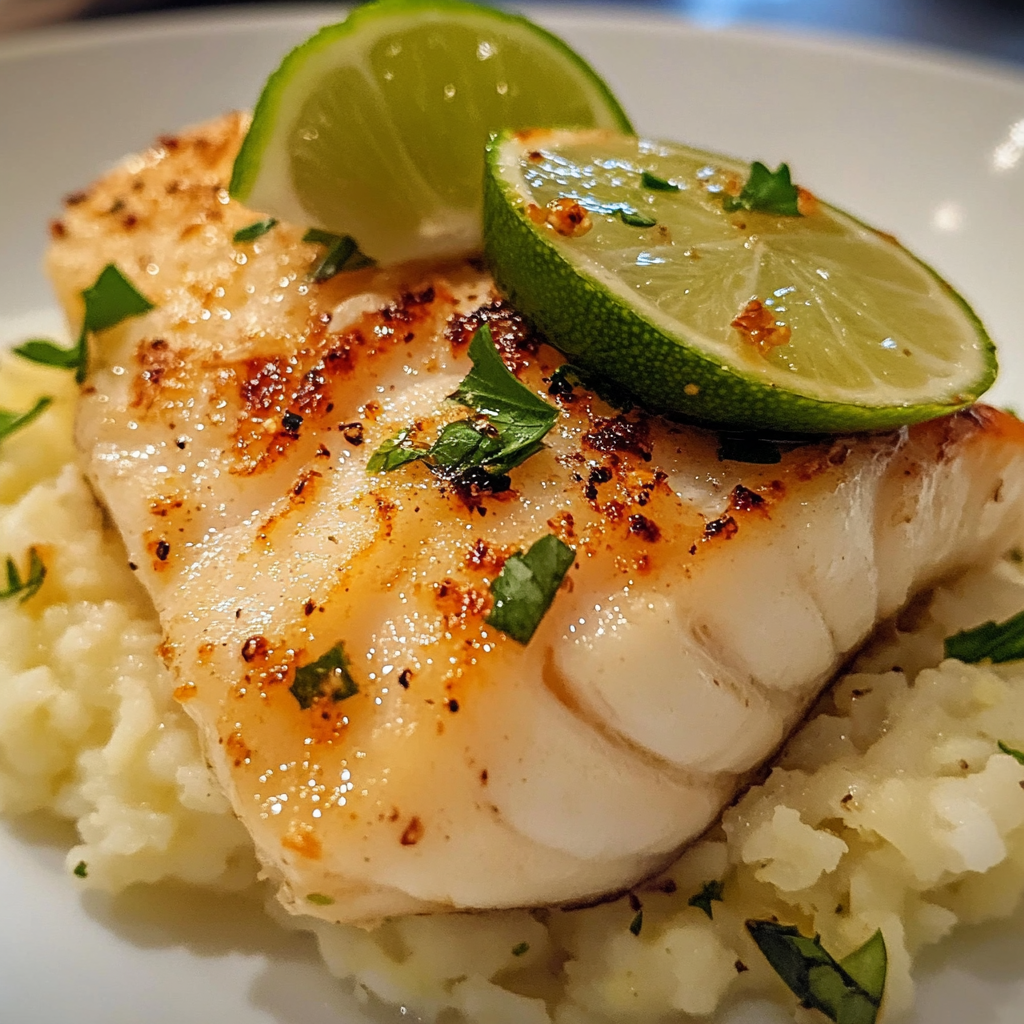 Coconut Lime Fish with Cauliflower Rice