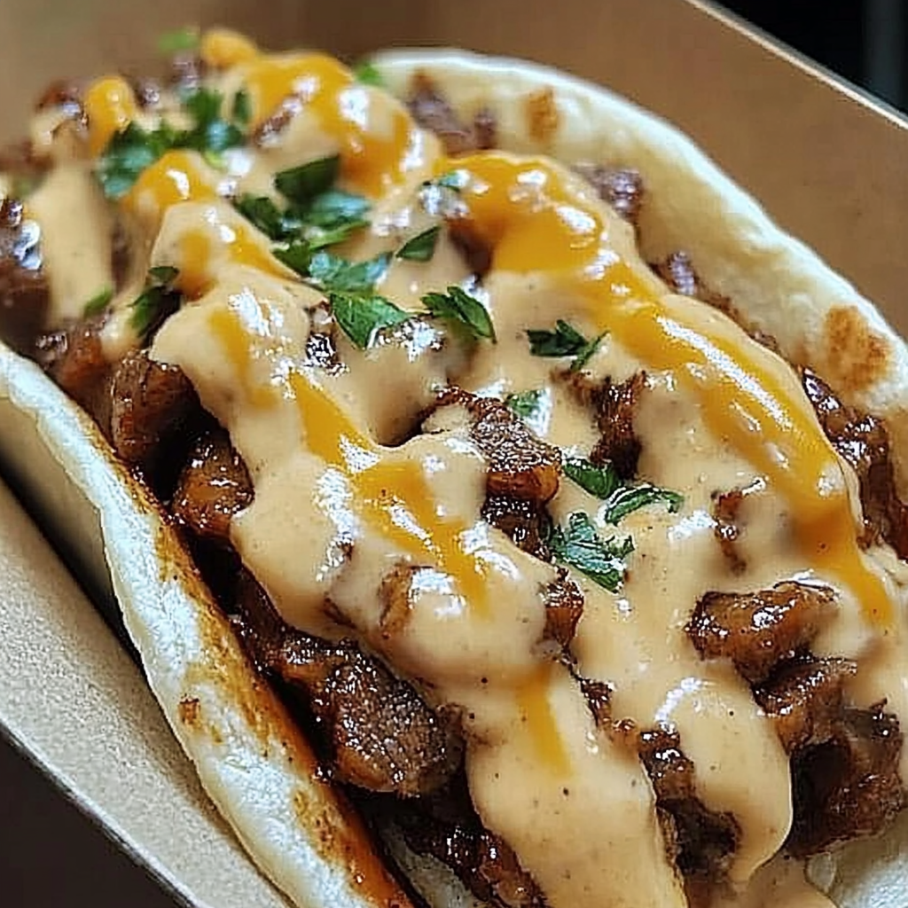 Garlic Butter Honey BBQ Beef Tacos