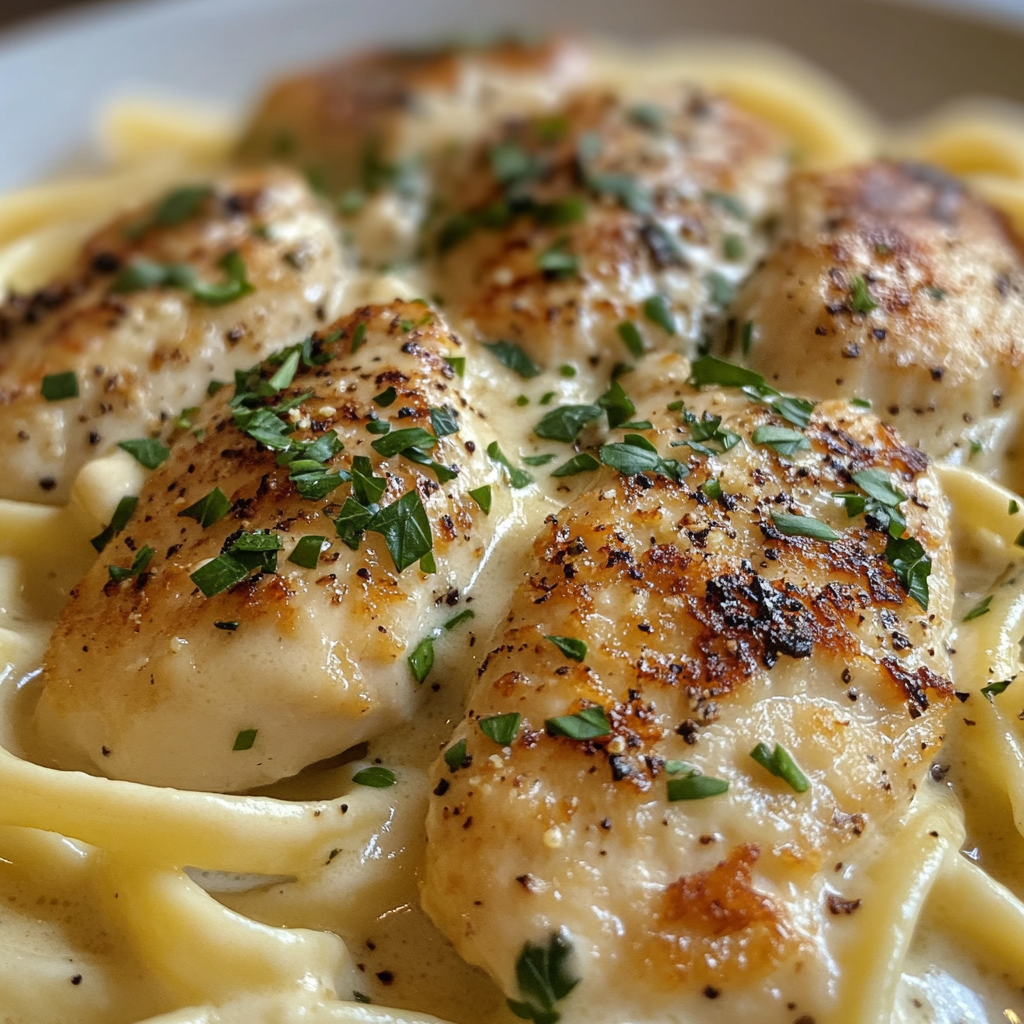 Garlic Parmesan Chicken Alfredo