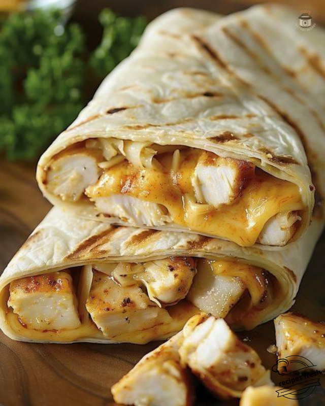 Garlic and Cheese Chicken Wraps Recipe