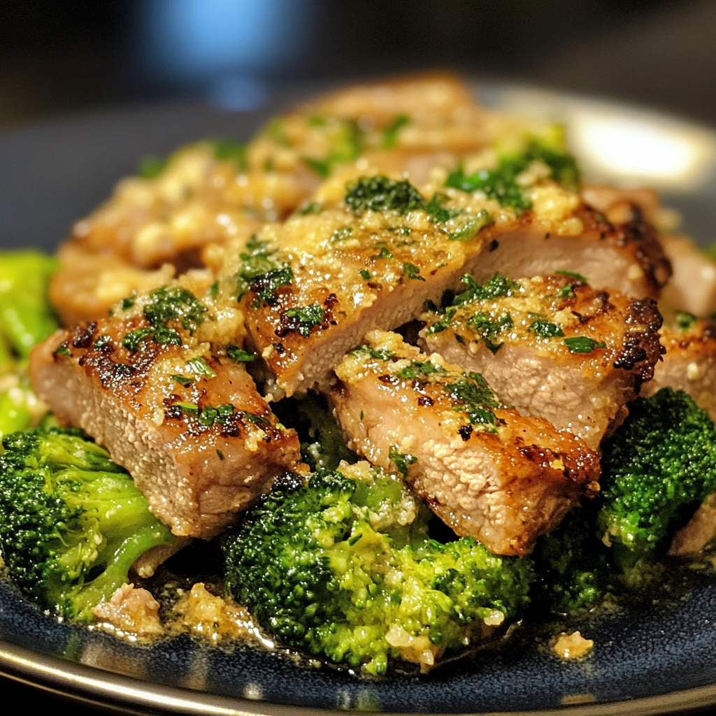 Instant Pot Parmesan Pork with Broccoli
