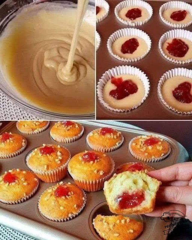 Irresistible Jam-Filled Cupcakes Recipe