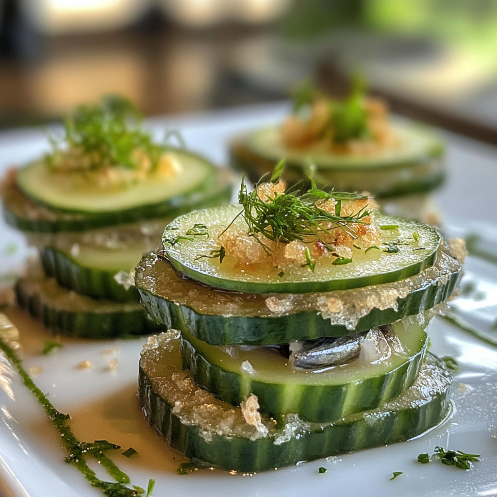 Keto Cucumber Sardine Stacks