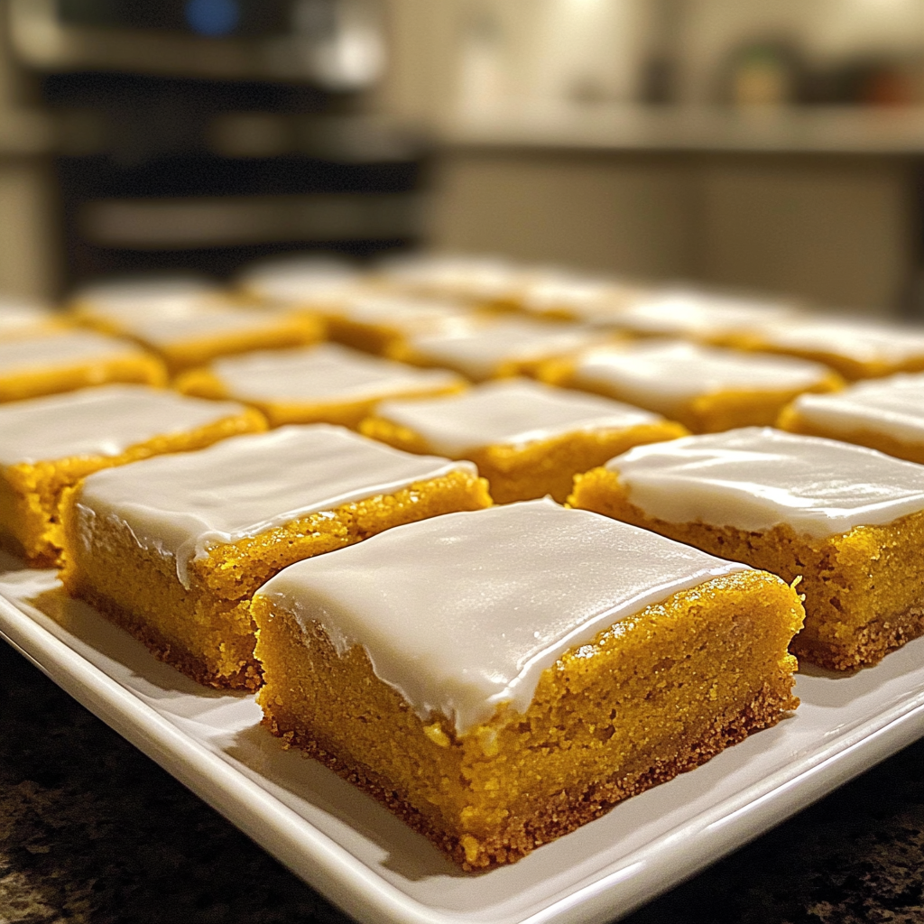 Keto Pumpkin Bars with Cream Cheese Icing