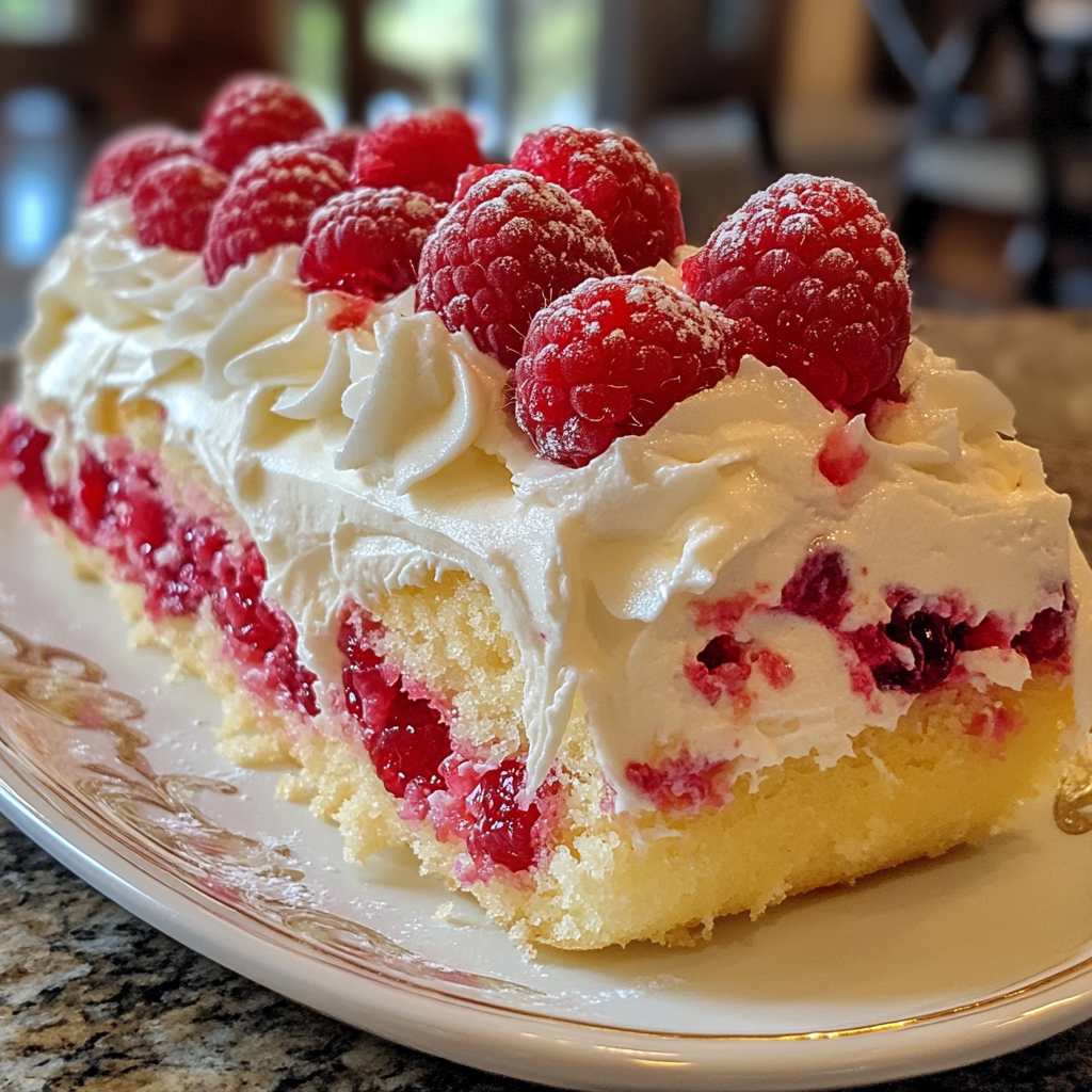 Lemon Raspberry Cake Roll