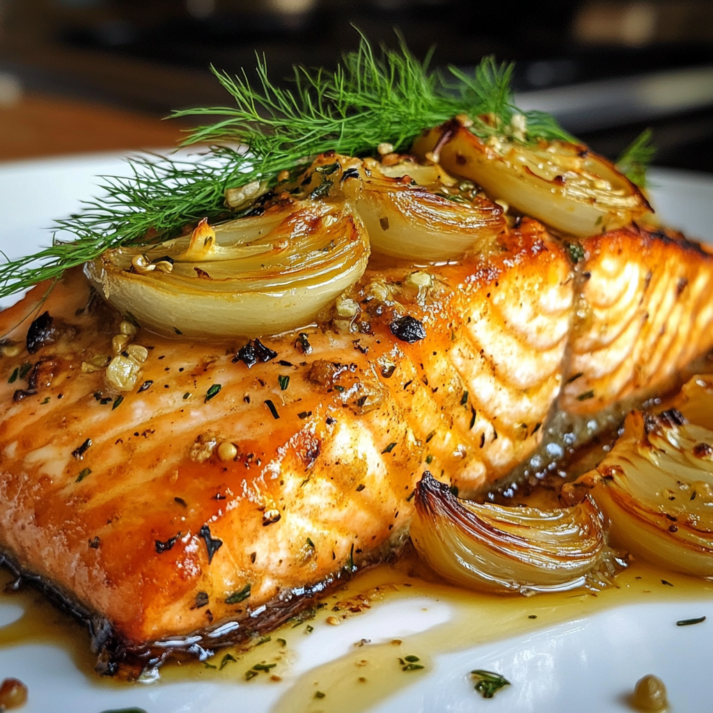 Stuffed Salmon with Roasted Fennel
